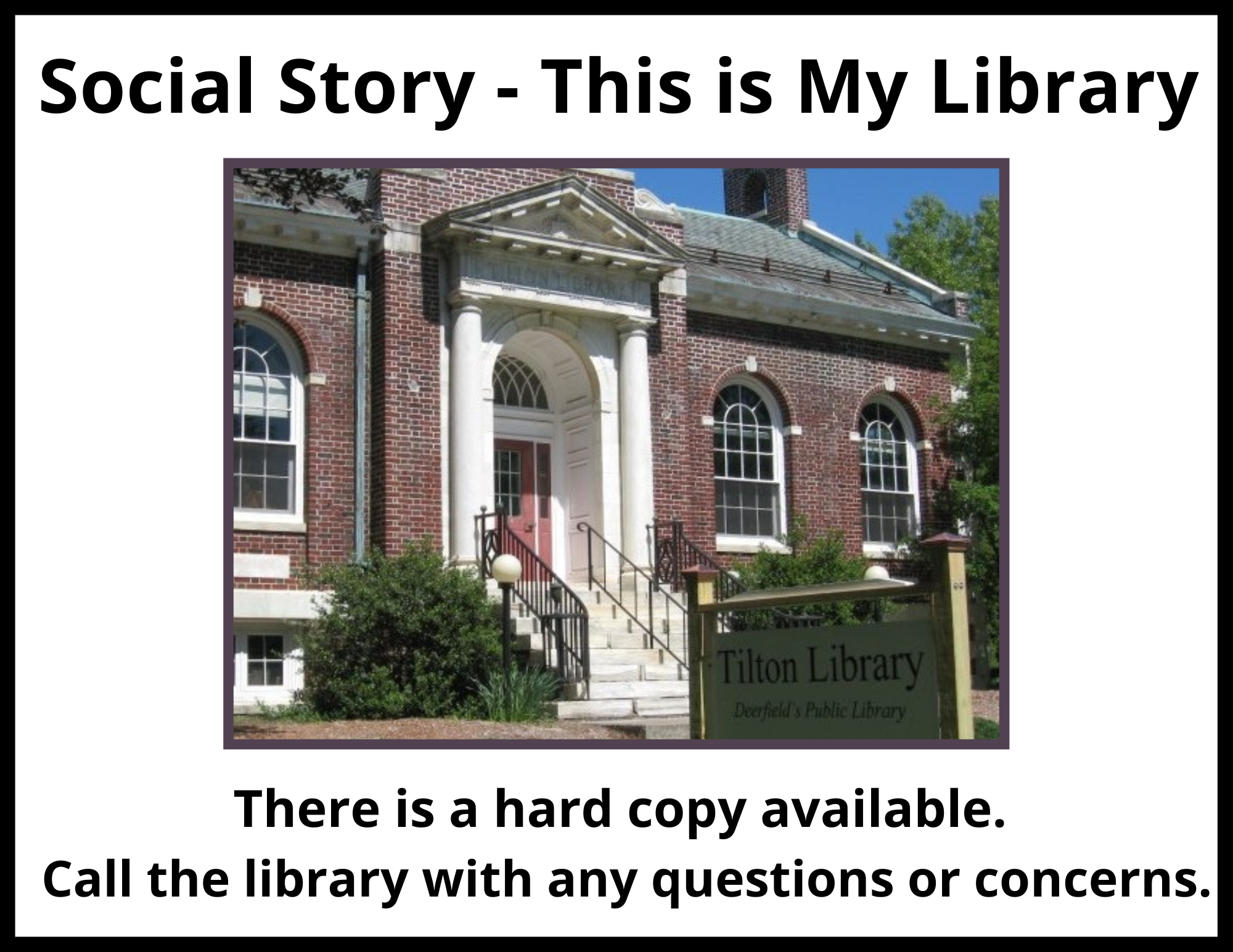 picture of the library, click for a Social Story 
